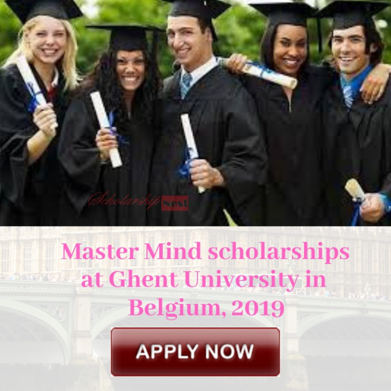 Master Mind scholarships at Ghent University in Belgium, 2019